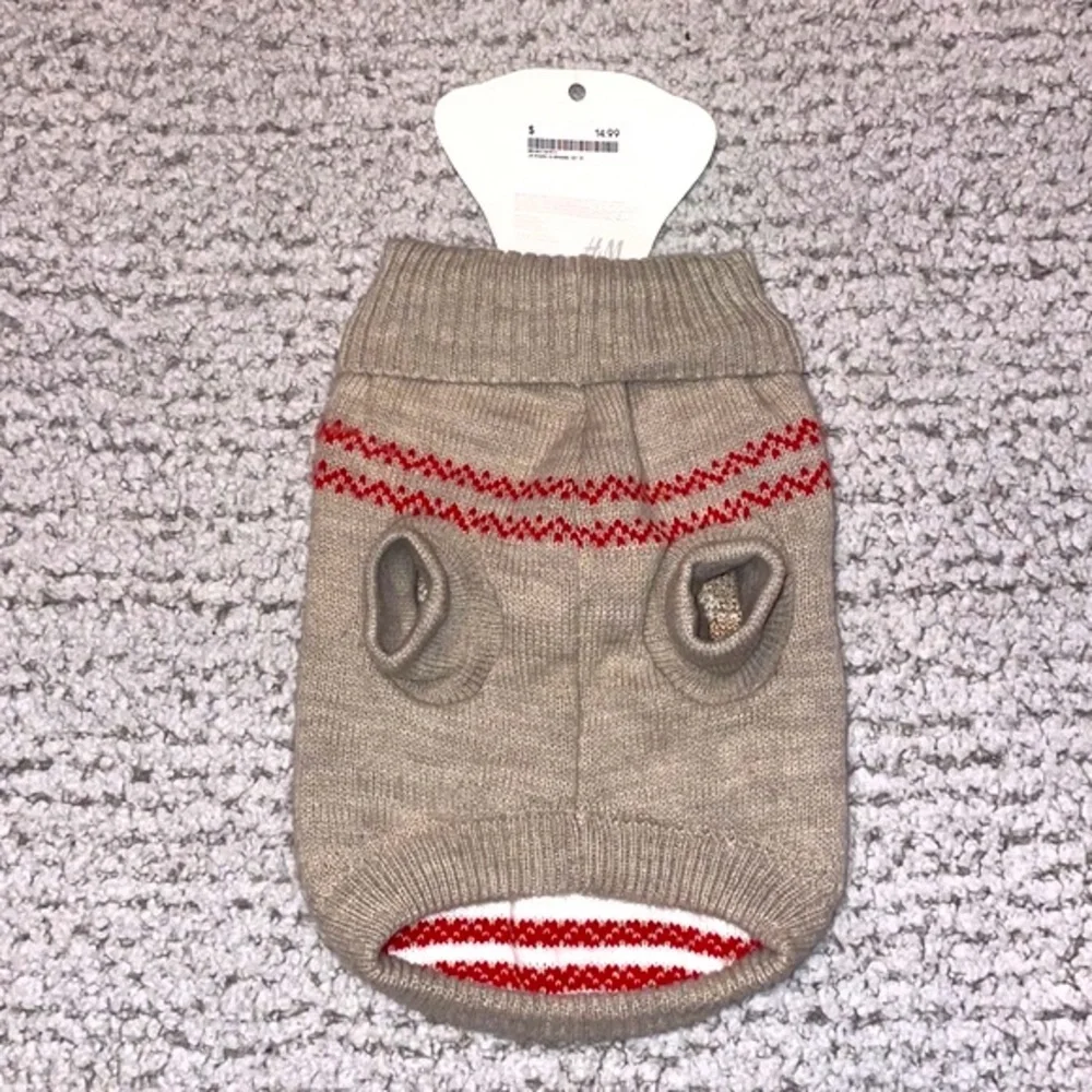 NWT H&M Dog Reindeer Holiday Turtleneck Sweater, Size S-12